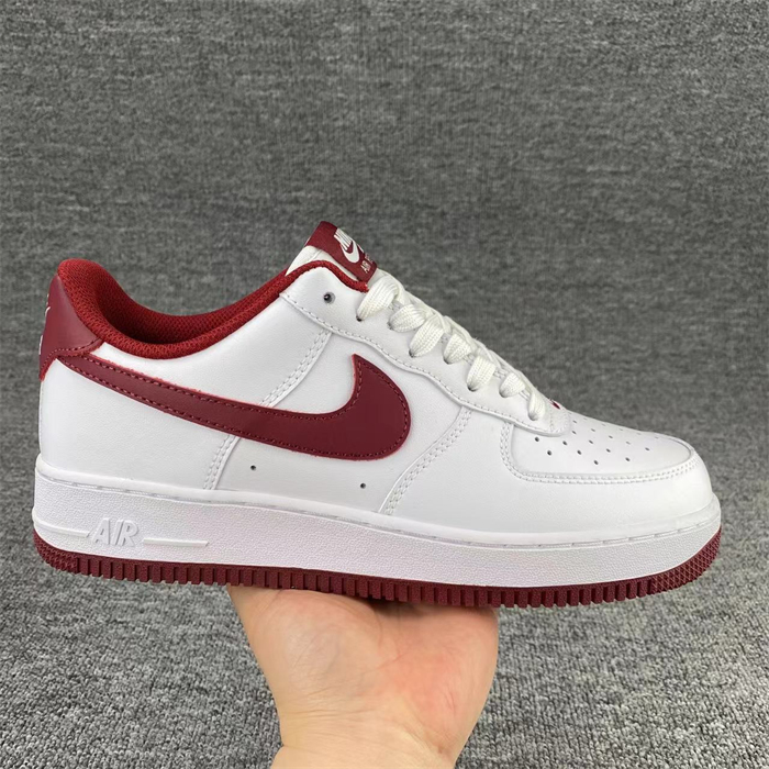 Women's Air Force 1 White/Red Shoes Top 258